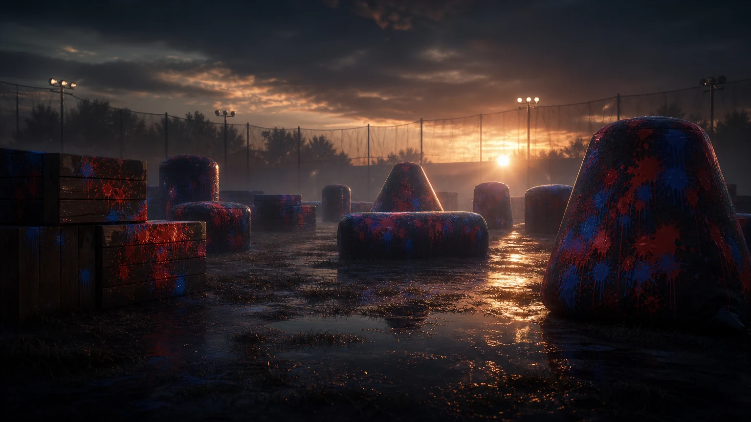 Paintball arena concept artwork for DP3: Repainted